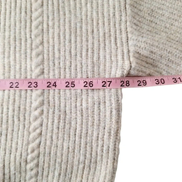 ASOS Women 14 Gray Grey Premium Lounge Cozy Cable Knit Pullover Hoodie Sweater - Picture 5 of 11